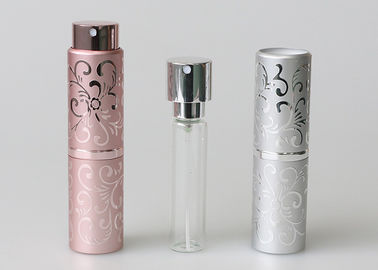 A torção recarregável pequena de vidro e para spritz o pulverizador de perfume do atomizador engarrafa a cor cor-de-rosa personalizada