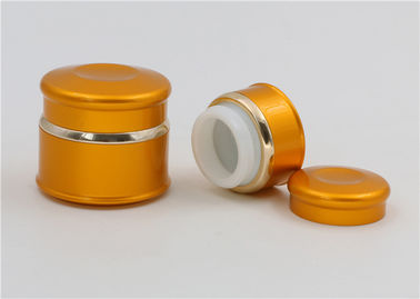 O cosmético de vidro de alumínio range a cor do ouro dos recipientes 15ml 20ml 50ml