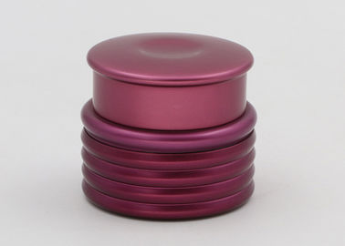 Os frascos cosméticos de vidro roxos, os recipientes de creme de vidro para desnatam e loções