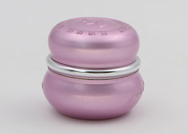 Recipientes pequenos recarregávéis com as tampas para o logotipo gravado rosa dos cosméticos