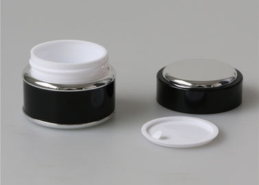 6 onças 8 onças frascos cosméticos plásticos de 1 preto da onça, recipientes cosméticos plásticos pequenos com tampas
