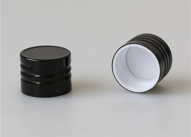 Os tampões plásticos do armazenamento para enlatar rangem a cor preta marcaram 24/410