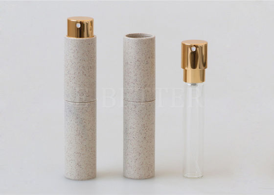 Garrafa do atomizador do perfume do pulverizador 10ml recarregável vazio da cor da palha do trigo mini