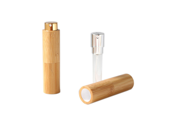 Garrafa recarregável redonda do pulverizador de perfume de Mini Perfume Atomizer Bottle Bamboo