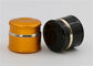 Frasco de creme cosmético de vidro preto do ouro com apoio do creme da beleza das tampas 50g